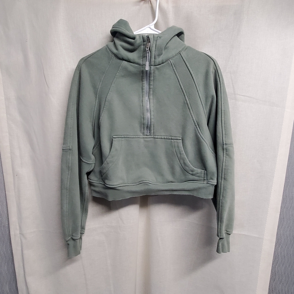 Green Half-Zip Hoodie